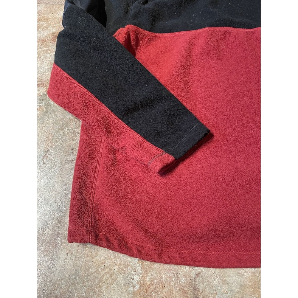 Vintage 90s GAP Fleece Black Red‎ Pullover Jacket Men's Sz L - Picture 8 of 10